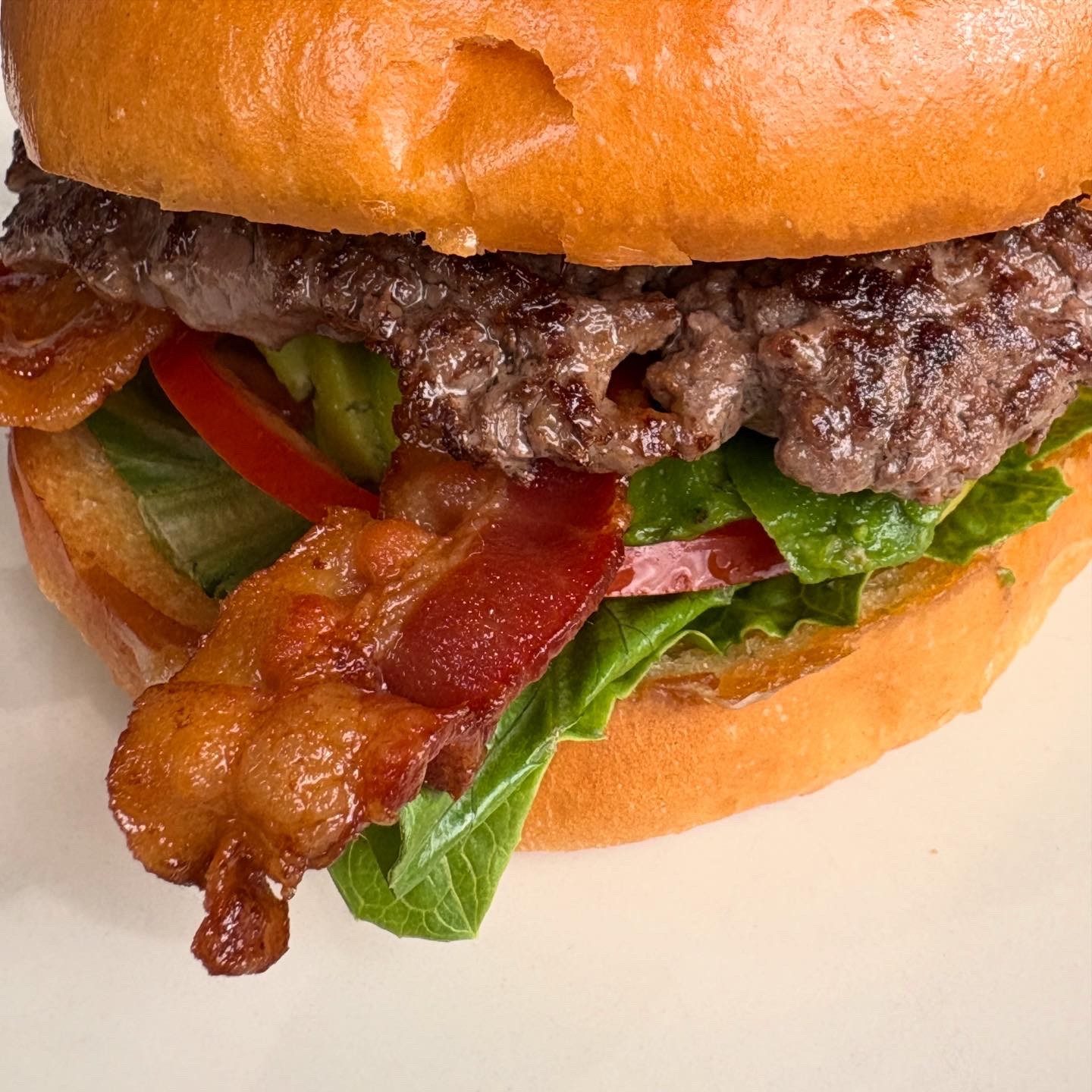 Bacon Avocado Wagyu Smash Burger.