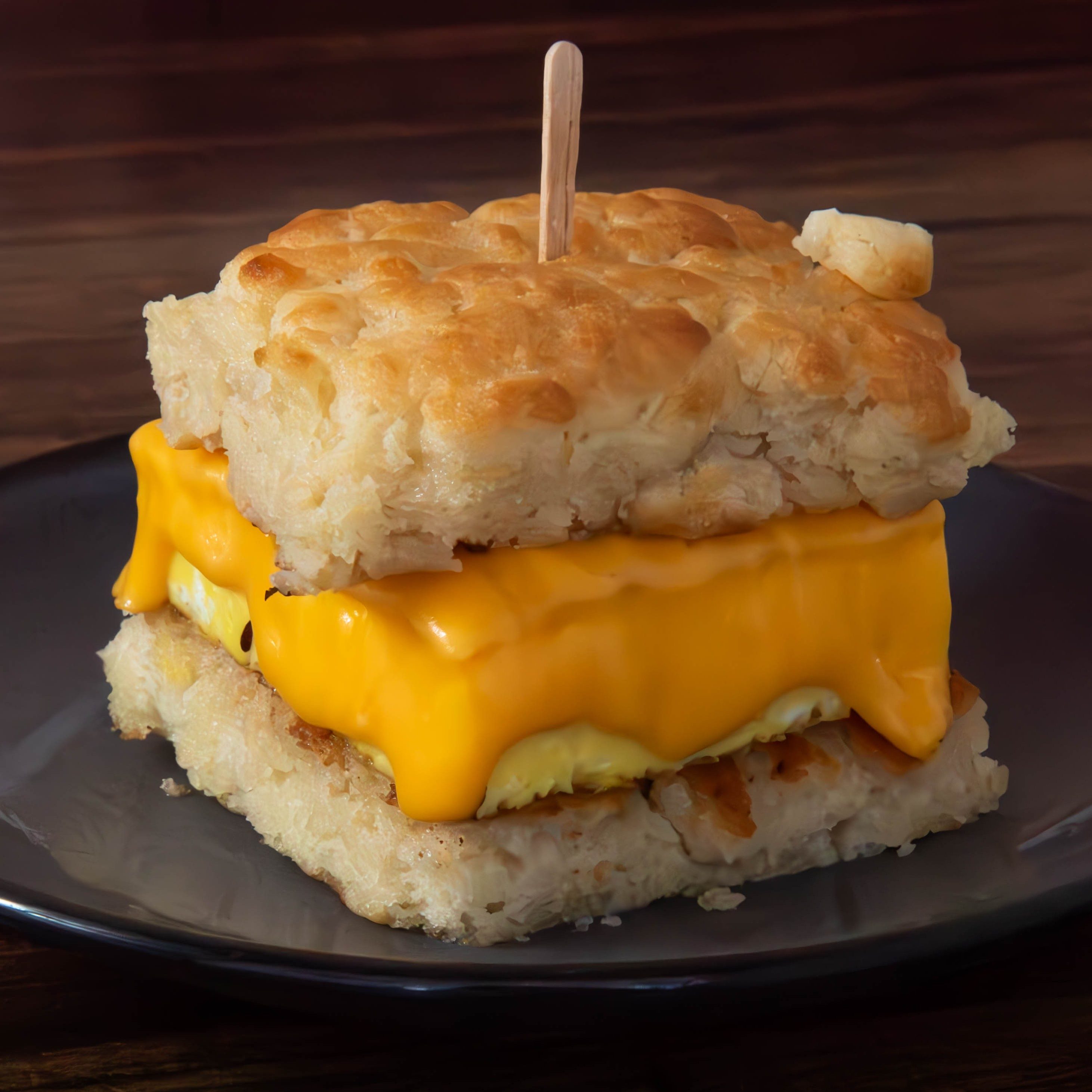 Butter Baked Biscuit Sandwich with Egg and Cheese.