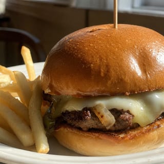 Mushroom Onion Gruyere Wagyu Smash Burger