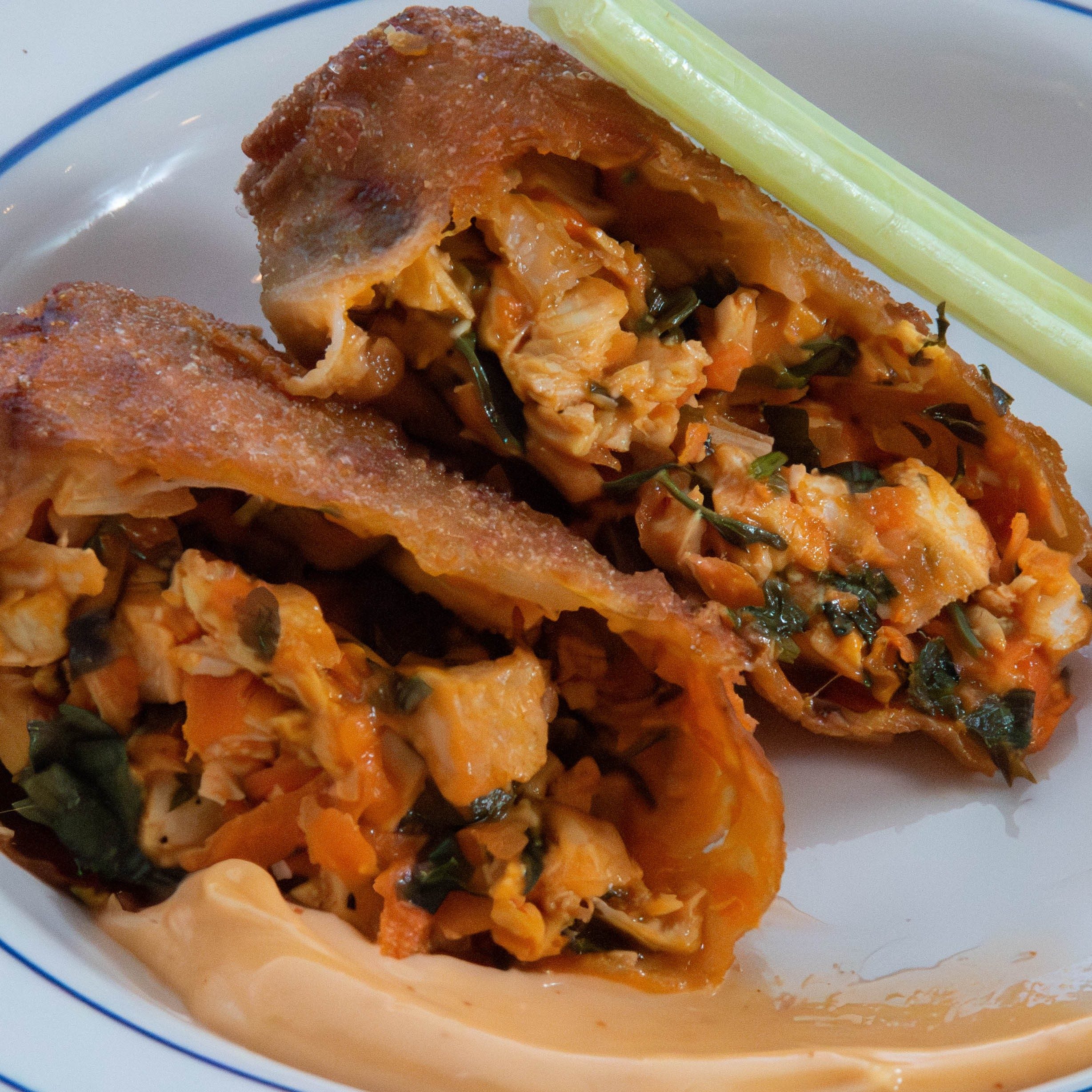 Buffalo Chicken Egg Roll.