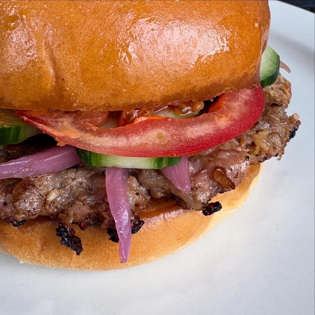 Pork Ginger Smash Burger.