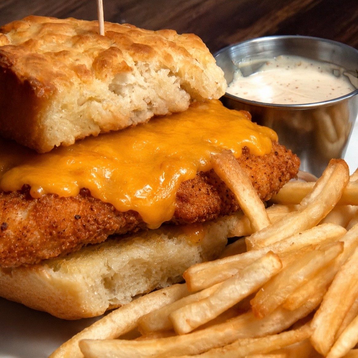 Chicken Cheddar Biscuit.