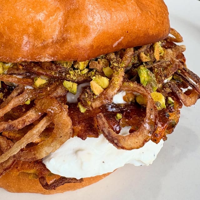Smashed Sweet Potato 'Burger'.