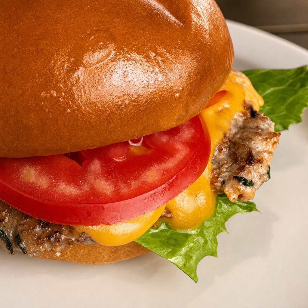 Chicken Cheddar Jalapeno Smash Burger.