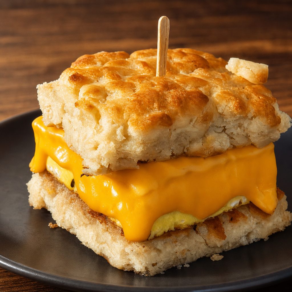 Butter Baked Biscuit Sandwich with Egg and Cheese.
