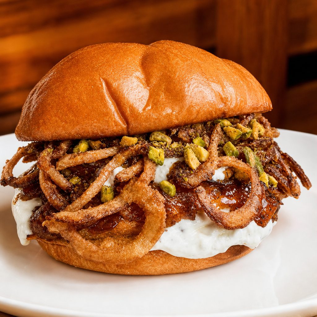 Smashed Sweet Potato 'Burger'.