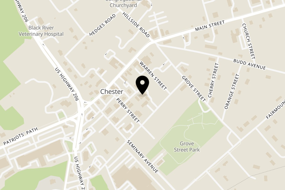 Map showing the location of PREN on 52 Main St Ste 1 in Chester